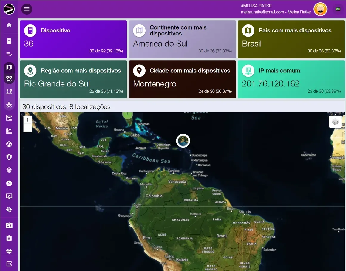 Captura de tela da solução Cloud Asset Management na plataforma INGITE