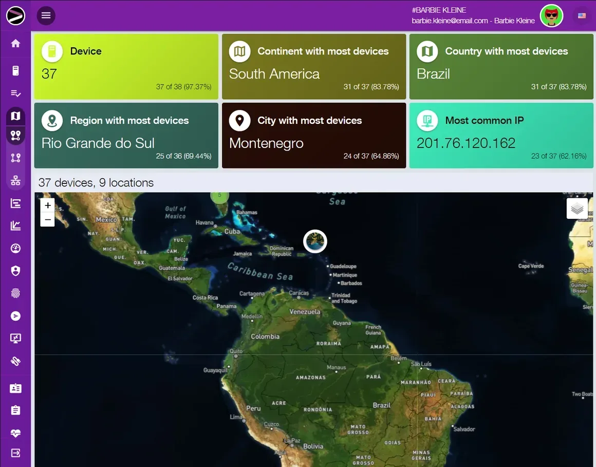 Screenshot of the Cloud Asset Management solution in the INGITE platform