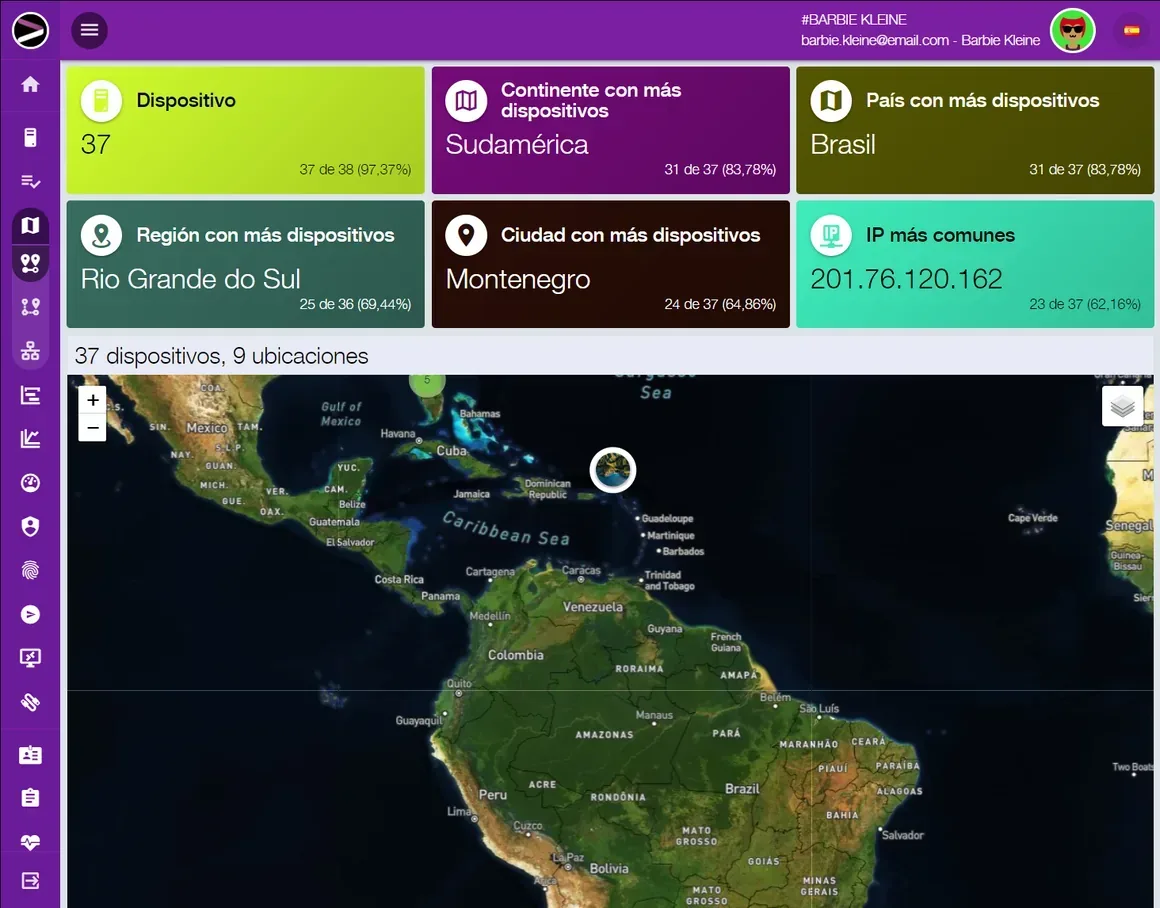 Captura de pantalla de la solución Cloud Asset Management en la plataforma INGITE