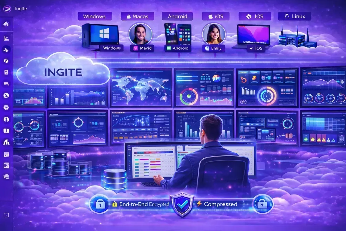 Diagram explaining the data flow of the Cloud EndPoint Performance solution