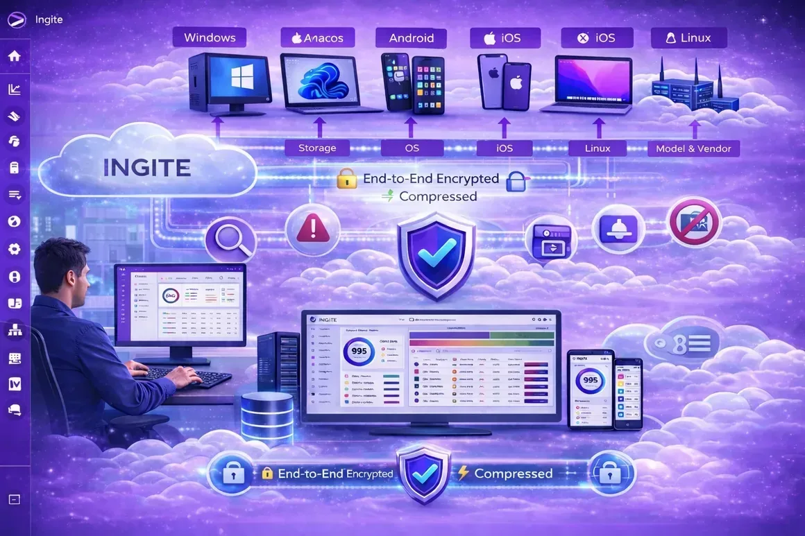 Diagram explaining the data flow of the Cloud EndPoint Security solution